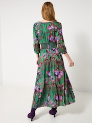 Joe Browns Green Bird Print Maxi Dress - Image 2 of 5