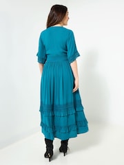 Joe Browns Blue Flattering Boho Lace Dress - Image 2 of 5