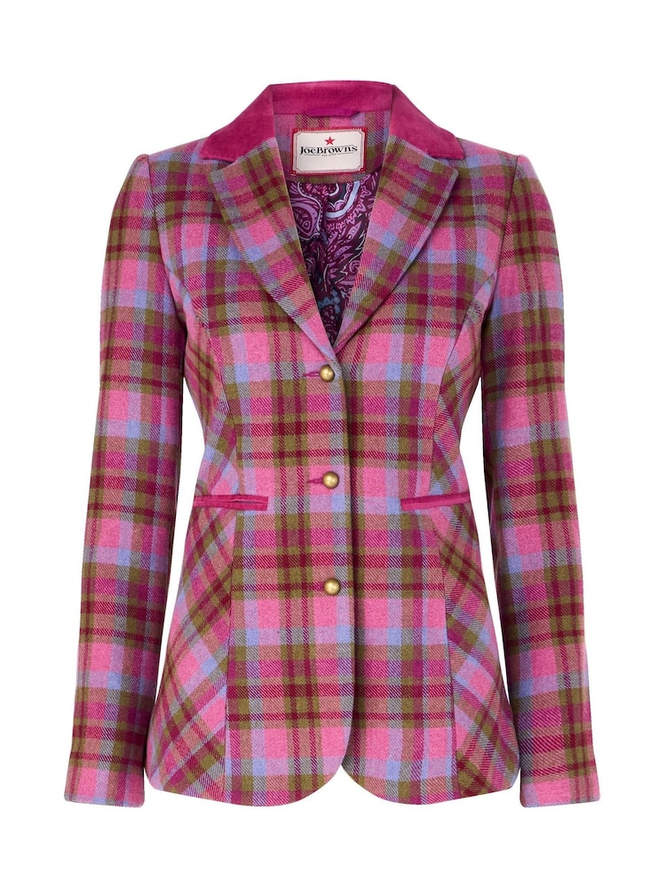 Joe Browns Pink Heritage Check Jacket - Image 5 of 5 Joe Browns Pink Heritage Check Jacket - Image 5 of 5