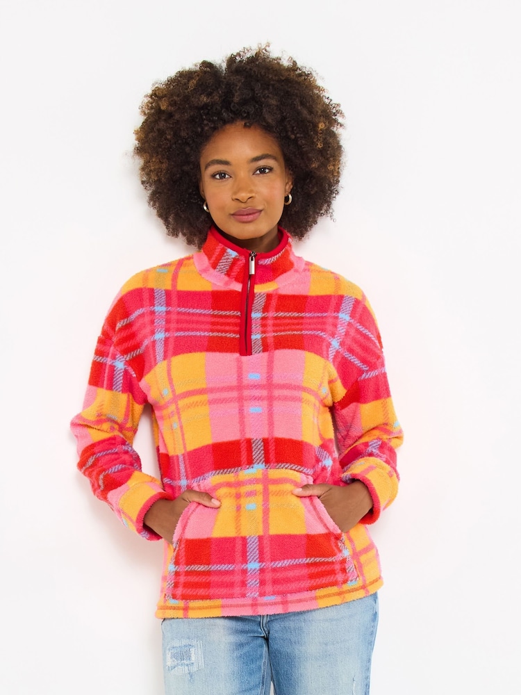 Joe Browns Red Check Fleece Jacket - Image 1 of 5 Joe Browns Red Check Fleece Jacket - Image 1 of 5