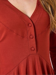 Joe Browns Orange High Low Button Top - Image 2 of 5