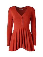 Joe Browns Orange High Low Button Top - Image 5 of 5