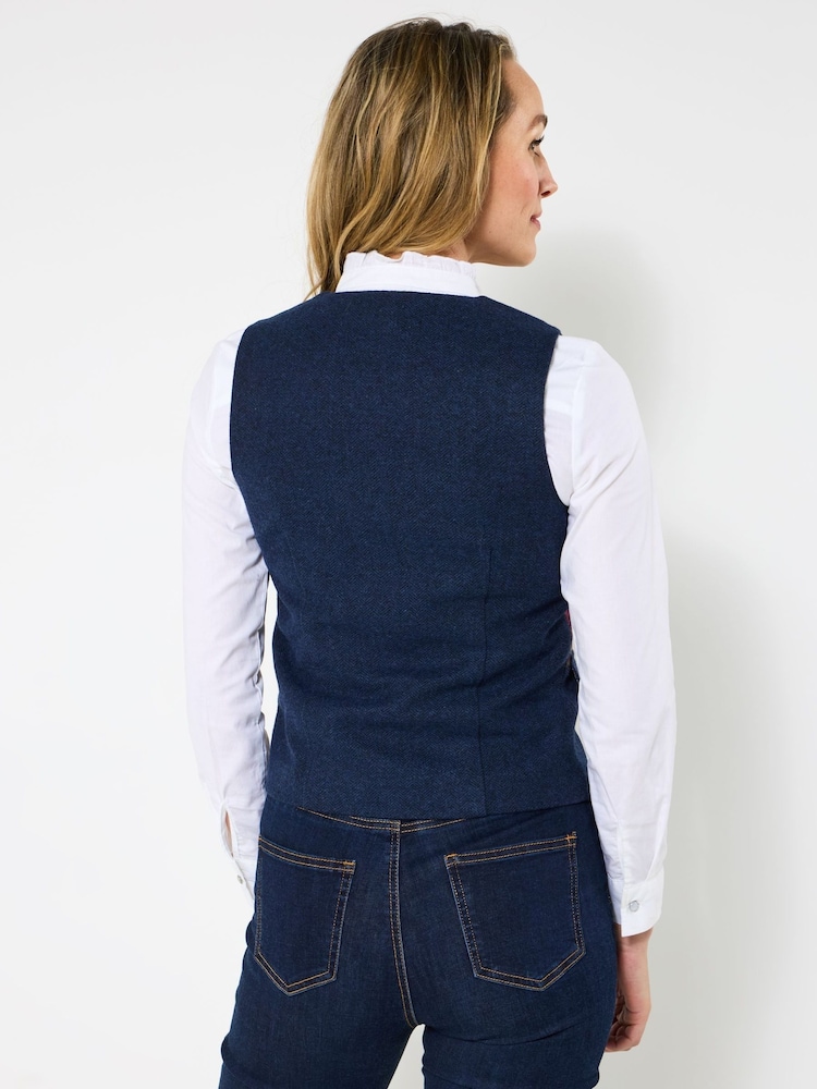 Joe Browns Blue Heritage Check Mix and Match Waistcoat - Image 2 of 6 Joe Browns Blue Heritage Check Mix and Match Waistcoat - Image 2 of 6