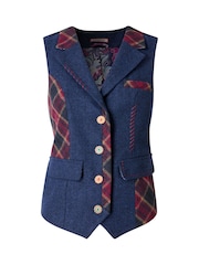 Joe Browns Blue Heritage Check Mix and Match Waistcoat - Image 5 of 6