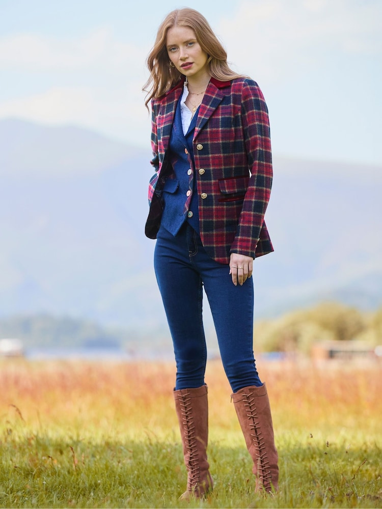 Joe Browns Blue Heritage Check Mix and Match Waistcoat - Image 6 of 6 Joe Browns Blue Heritage Check Mix and Match Waistcoat - Image 6 of 6