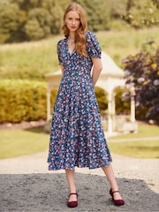 Joe Browns Blue Floral Print Ditsy Tea Dress - Image 2 of 7