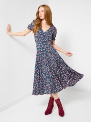 Joe Browns Blue Floral Print Ditsy Tea Dress - Image 3 of 7