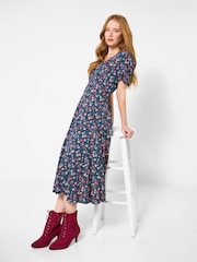 Joe Browns Blue Floral Print Ditsy Tea Dress - Image 5 of 7