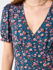 Joe Browns Blue Floral Print Ditsy Tea Dress - Image 6 of 7