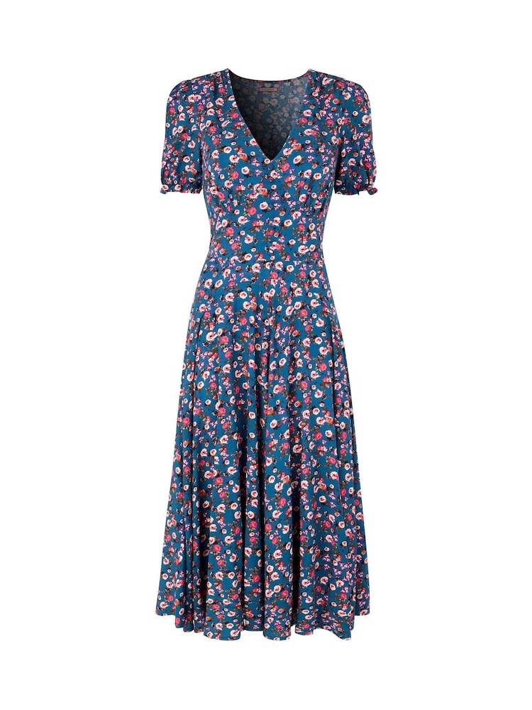 Joe Browns Blue Floral Print Ditsy Tea Dress - Image 7 of 7