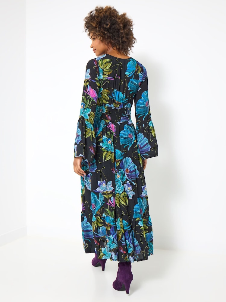 Joe Browns Black Floral Boho Maxi Dress - Image 2 of 5 Joe Browns Black Floral Boho Maxi Dress - Image 2 of 5