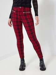 Joe Browns Red Check Skinny Trousers - Image 1 of 8
