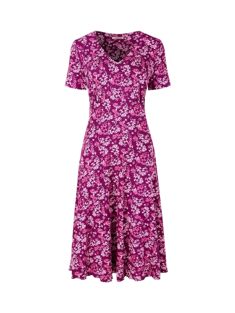 Joe Browns Purple Floral Reversible Jersey Dress - Image 4 of 4 Joe Browns Purple Floral Reversible Jersey Dress - Image 4 of 4