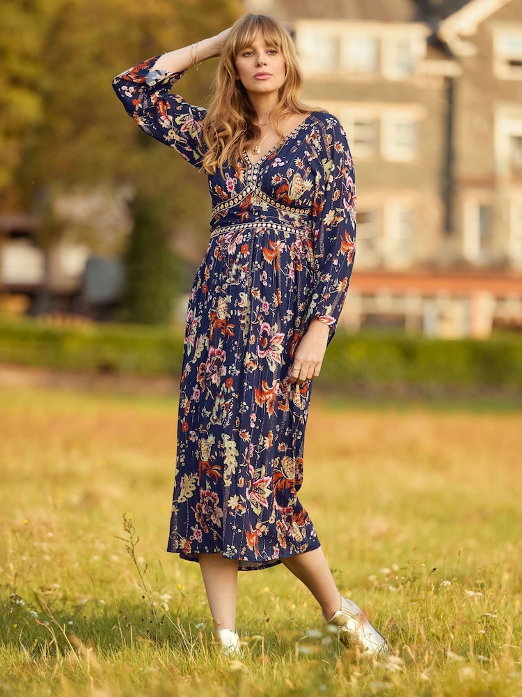 Joe Browns Blue Boho Floral Maxi Dress - Image 1 of 7