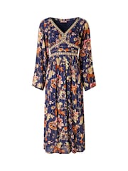 Joe Browns Blue Boho Floral Maxi Dress - Image 7 of 7