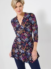 Joe Browns Blue Floral Slim Fit Asymmetric Tunic - Image 1 of 5