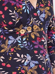 Joe Browns Blue Floral Slim Fit Asymmetric Tunic - Image 2 of 5