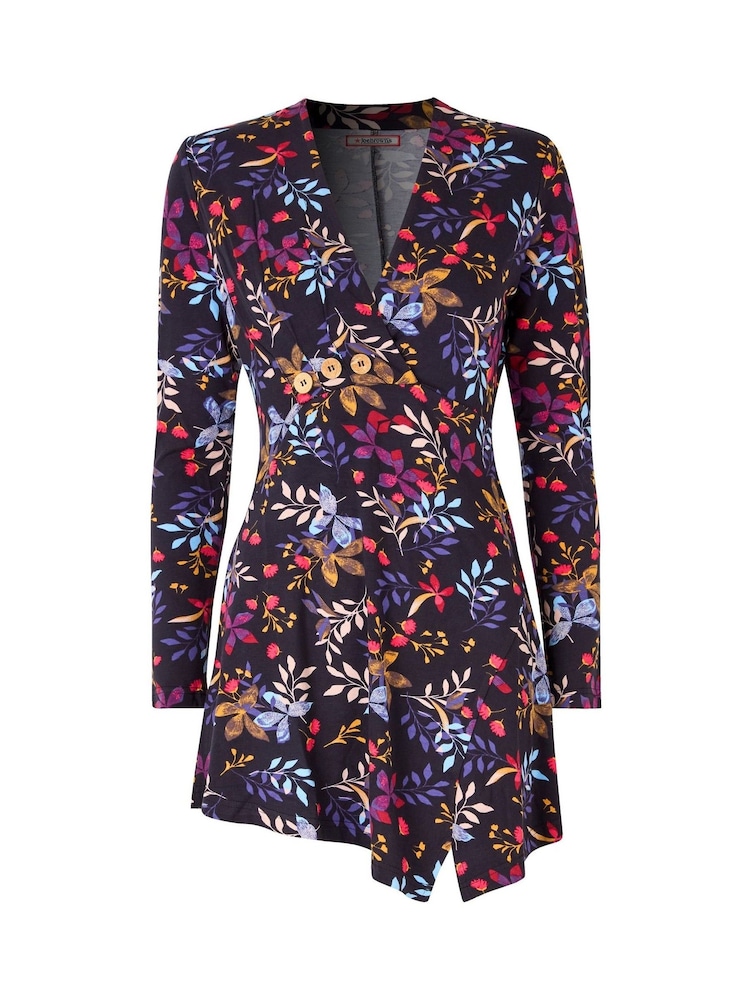 Joe Browns Blue Floral Slim Fit Asymmetric Tunic - Image 5 of 5 Joe Browns Blue Floral Slim Fit Asymmetric Tunic - Image 5 of 5
