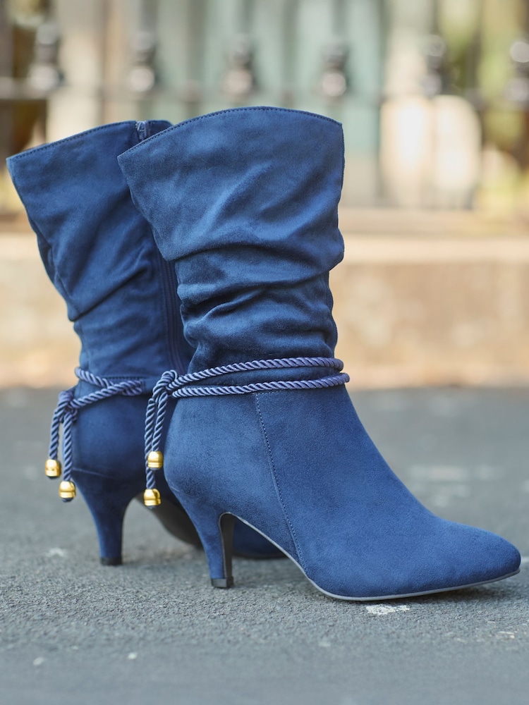 Azul - Joe Browns Cord Rope Detail Slouch Boots - Imagem 1 de 6