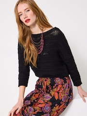 Joe Browns Black Boat Neck Knit Jumper - Image 1 of 5