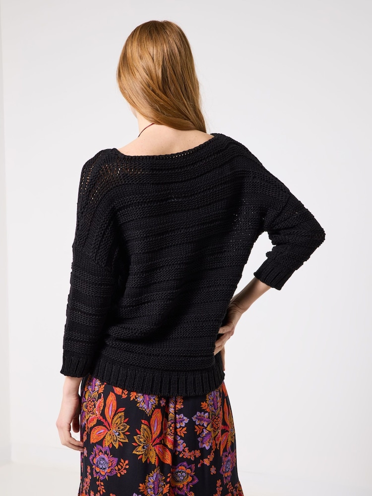 Joe Browns Black Boat Neck Knit Jumper - Image 2 of 5 Joe Browns Black Boat Neck Knit Jumper - Image 2 of 5