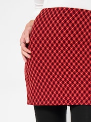 Joe Browns Red Comfortable Check Skirted Leggings - Image 4 of 5