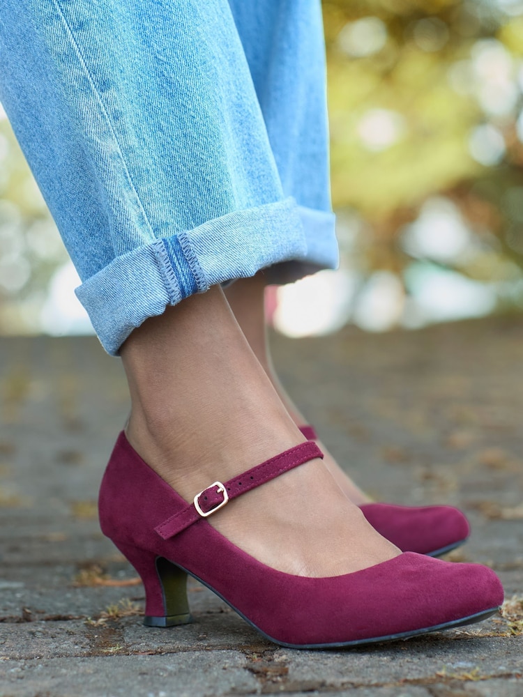 أرجواني - Joe Browns Floral Lined Mary Jane Shoes - صورة 1 من 6