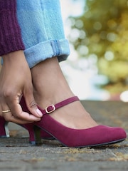 أرجواني - Joe Browns Floral Lined Mary Jane Shoes - صورة 2 من 6