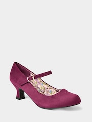 أرجواني - Joe Browns Floral Lined Mary Jane Shoes - صورة 4 من 6