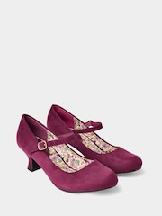 أرجواني - Joe Browns Floral Lined Mary Jane Shoes - صورة 5 من 6