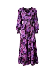 Joe Browns Purple Floral Print Jersey Maxi Dress - Image 7 of 7