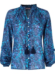 Joe Browns Blue Boho Paisley Top - Image 7 of 7