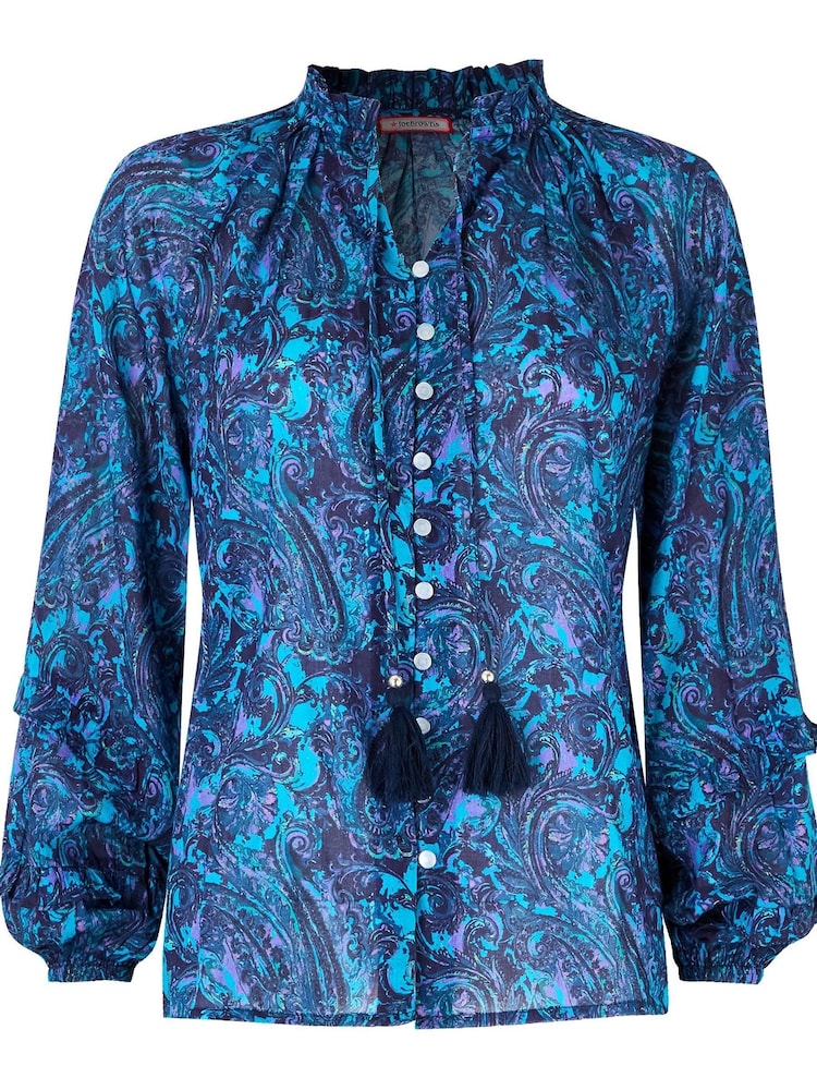 Joe Browns Blue Boho Paisley Top - Image 7 of 7 Joe Browns Blue Boho Paisley Top - Image 7 of 7