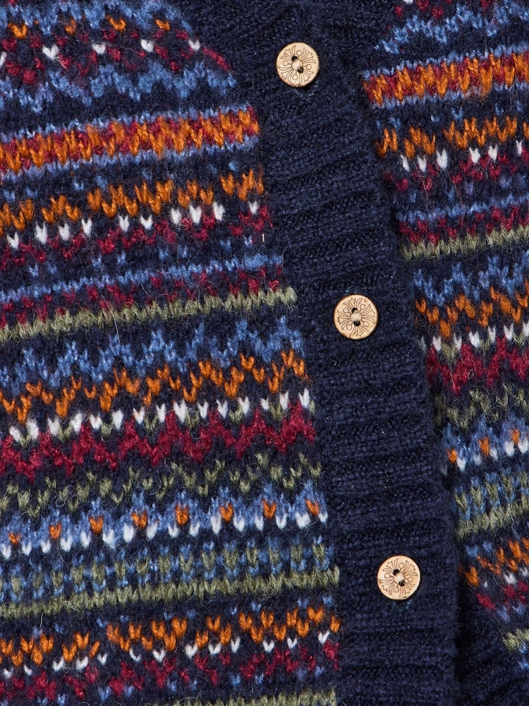 Joe Browns Blue Knitted Cardi Vest - Image 7 of 7 Joe Browns Blue Knitted Cardi Vest - Image 7 of 7