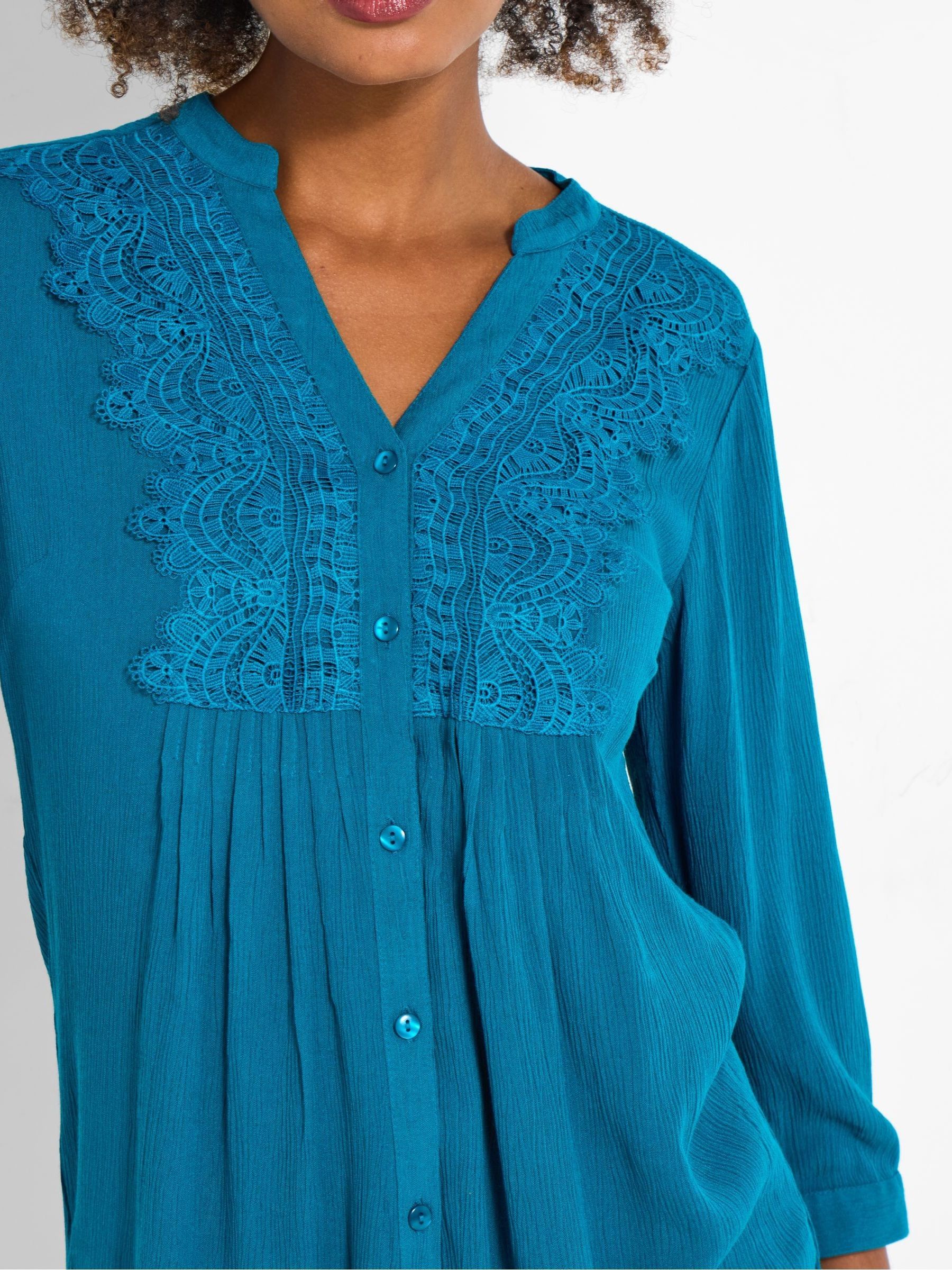 Buy Joe Browns Green Crinkle Lace Blouse from Next Luxembourg