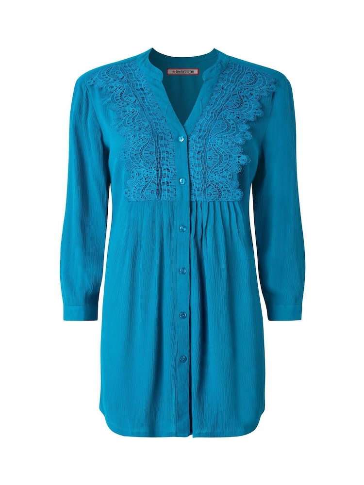 Joe Browns Green Crinkle Lace Blouse - Image 5 of 5 Joe Browns Green Crinkle Lace Blouse - Image 5 of 5