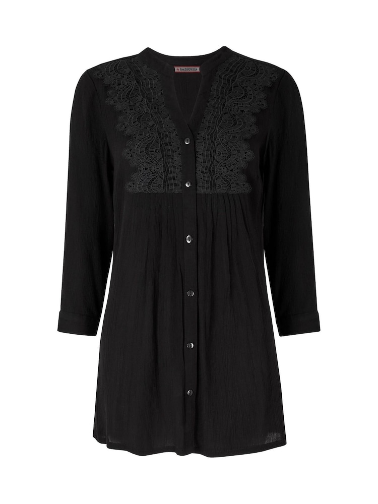 Joe Browns Black Crinkle Lace Blouse - Image 5 of 5 Joe Browns Black Crinkle Lace Blouse - Image 5 of 5