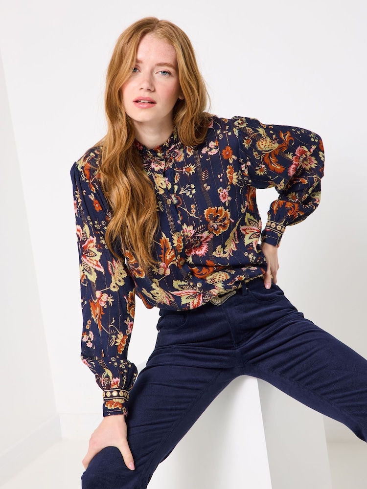 Joe Browns Blue Boho Mirror Trim Blouse - Image 2 of 7 Joe Browns Blue Boho Mirror Trim Blouse - Image 2 of 7