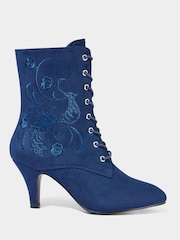 Joe Browns Chic Embroidered Lace-Up Ankle Boots - صورة 2 من 6