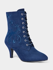 Joe Browns Chic Embroidered Lace-Up Ankle Boots - صورة 3 من 6