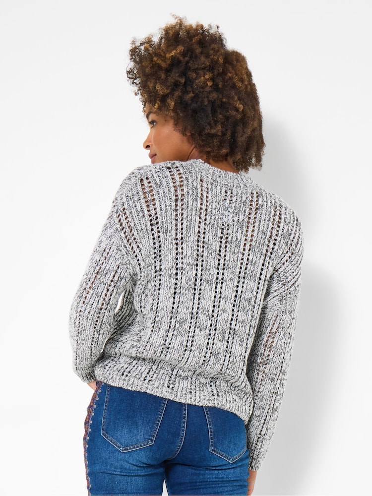 Joe Browns Grey Crew Neck Knit Jumper - Image 2 of 5