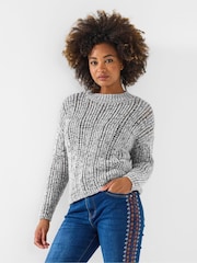 Joe Browns Grey Crew Neck Knit Jumper - Image 3 of 5