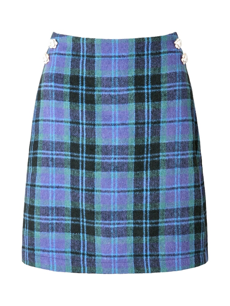 Joe Browns Blue Check Mini Skirt - Image 7 of 7 Joe Browns Blue Check Mini Skirt - Image 7 of 7