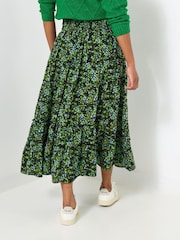 Joe Browns Green Floral Tiered Maxi Skirt - Image 2 of 6