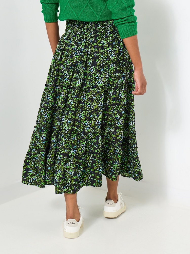 Joe Browns Green Floral Tiered Maxi Skirt - Image 2 of 6