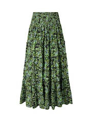 Joe Browns Green Floral Tiered Maxi Skirt - Image 6 of 6