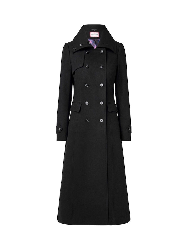 Buy Joe Browns Black Long Coat with Detachable Collar from the