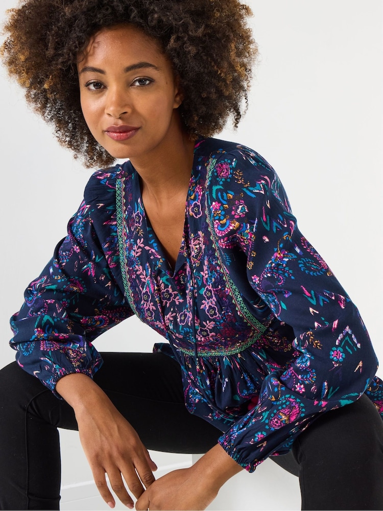 Joe Browns Purple Flowy Boho Blouse - Image 1 of 5