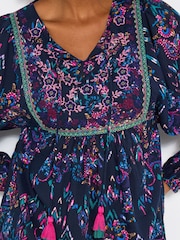 Joe Browns Purple Flowy Boho Blouse - Image 4 of 5