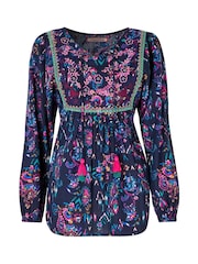 Joe Browns Purple Flowy Boho Blouse - Image 5 of 5